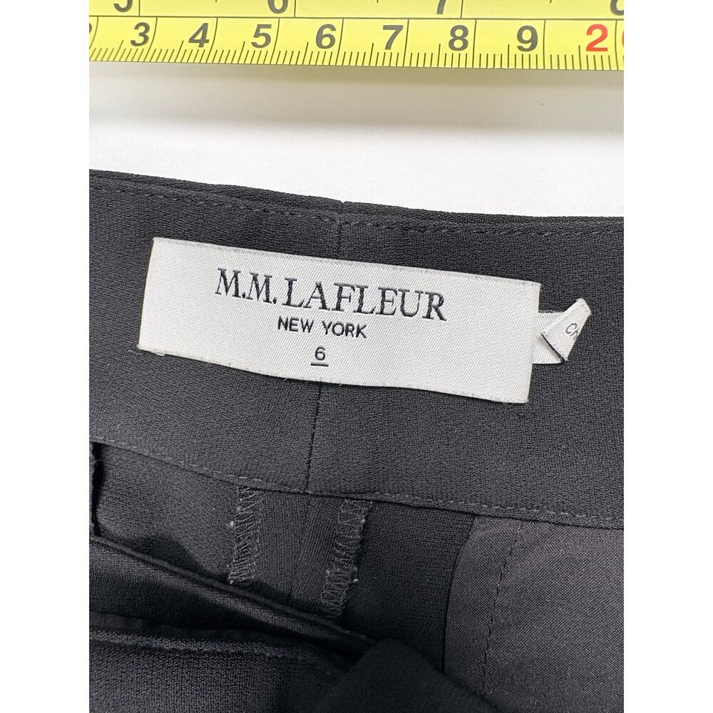 M.M.LaFleur Black Wide Leg Crop Pants Culottes Japanese Triacetate Minimalist 6 - Picture 4 of 12